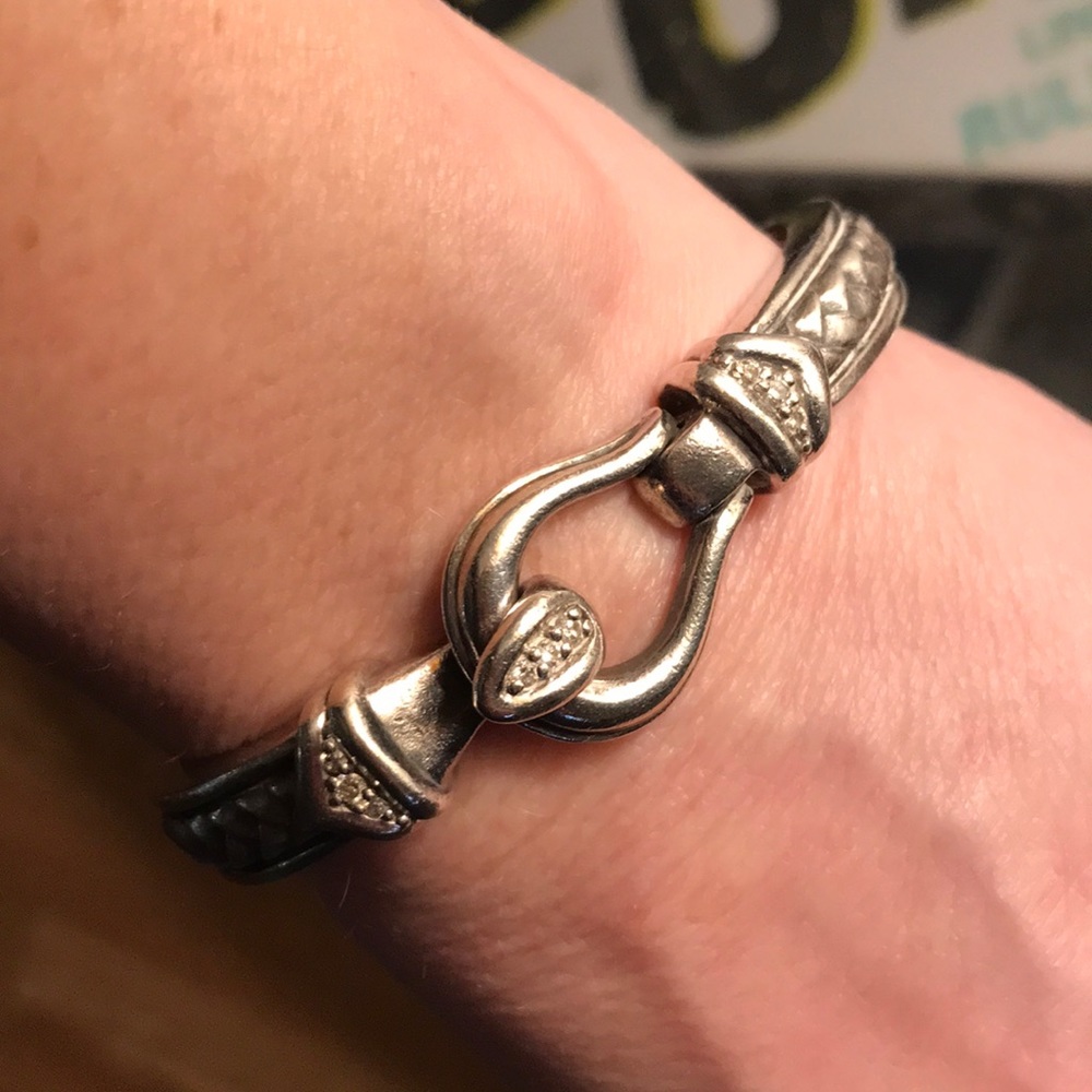 Scott Kay Diamond and Sterling Silver Equestrian  style Bracelet